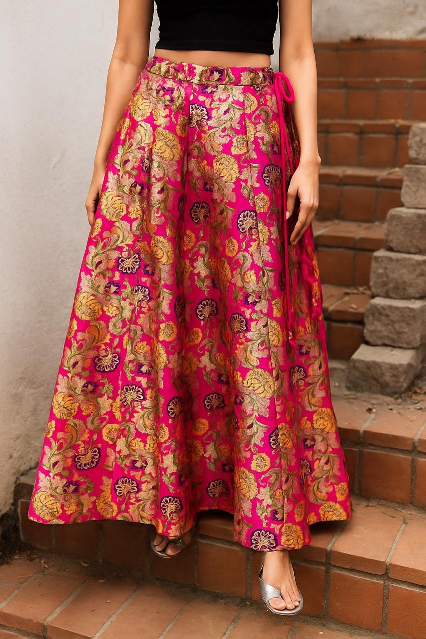 Ready to wear Brocade Skirt for women Girls - Custom Stitched