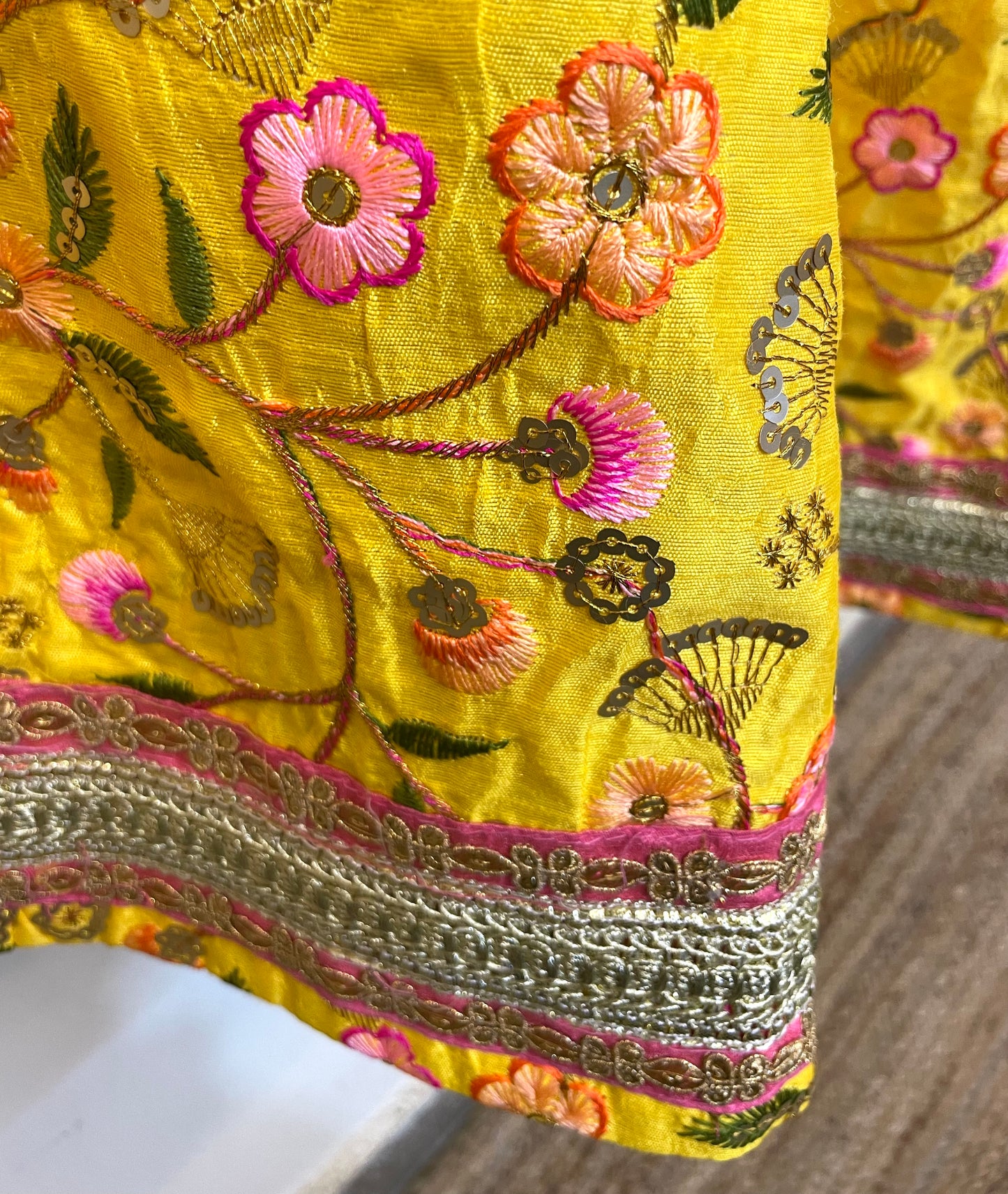 Lehenga for Haldi Function Indian Ethnic Embroidered Yellow Outfit