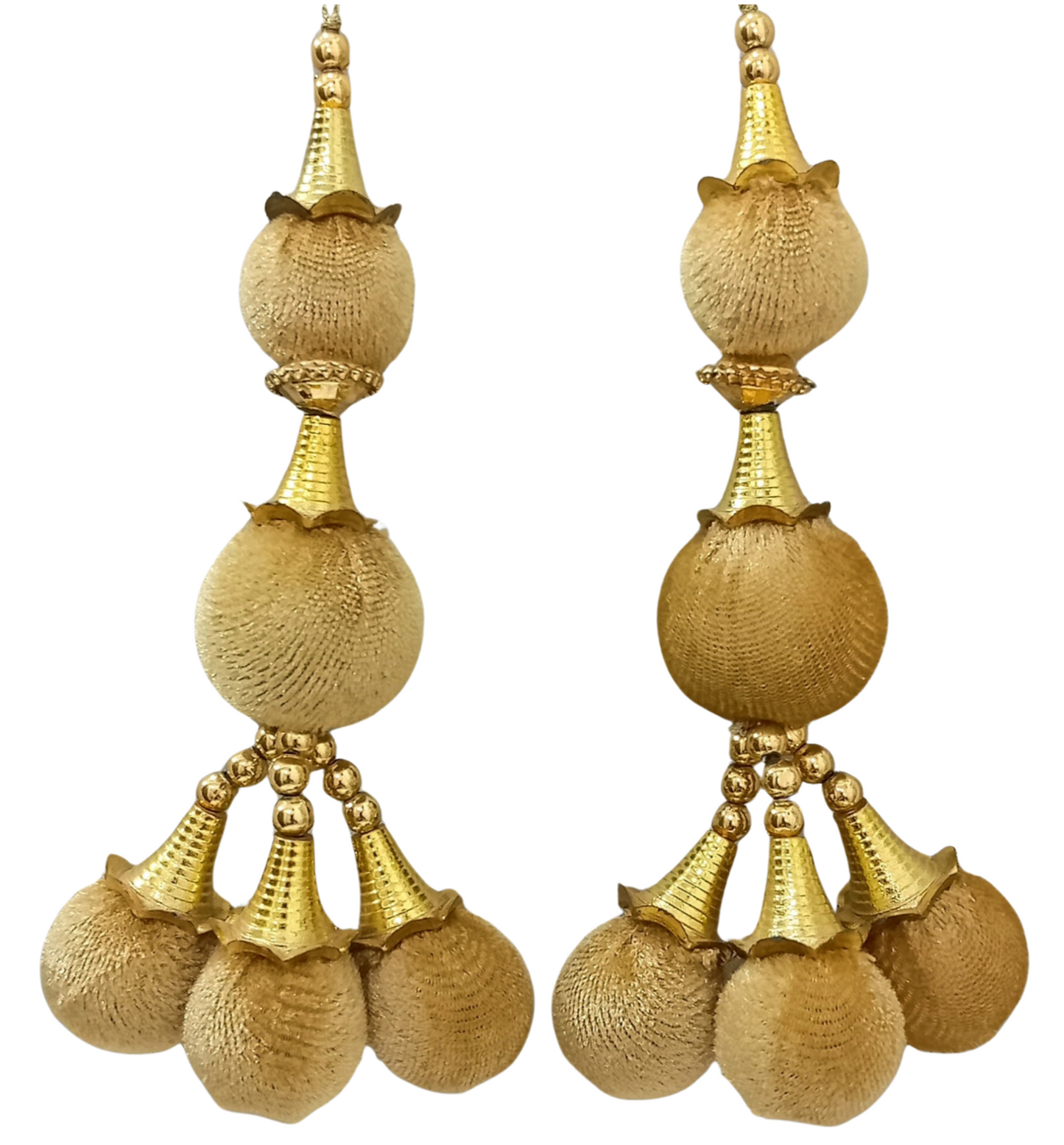 Golden Velvet Latkan for Lehenga Choli