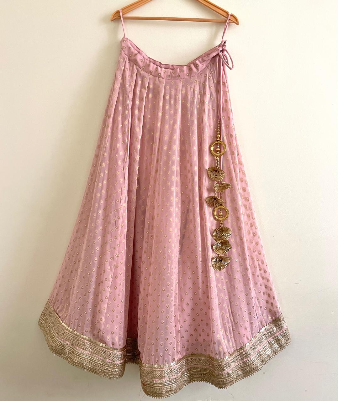 Baby Pink Sequin Work Lehenga Set