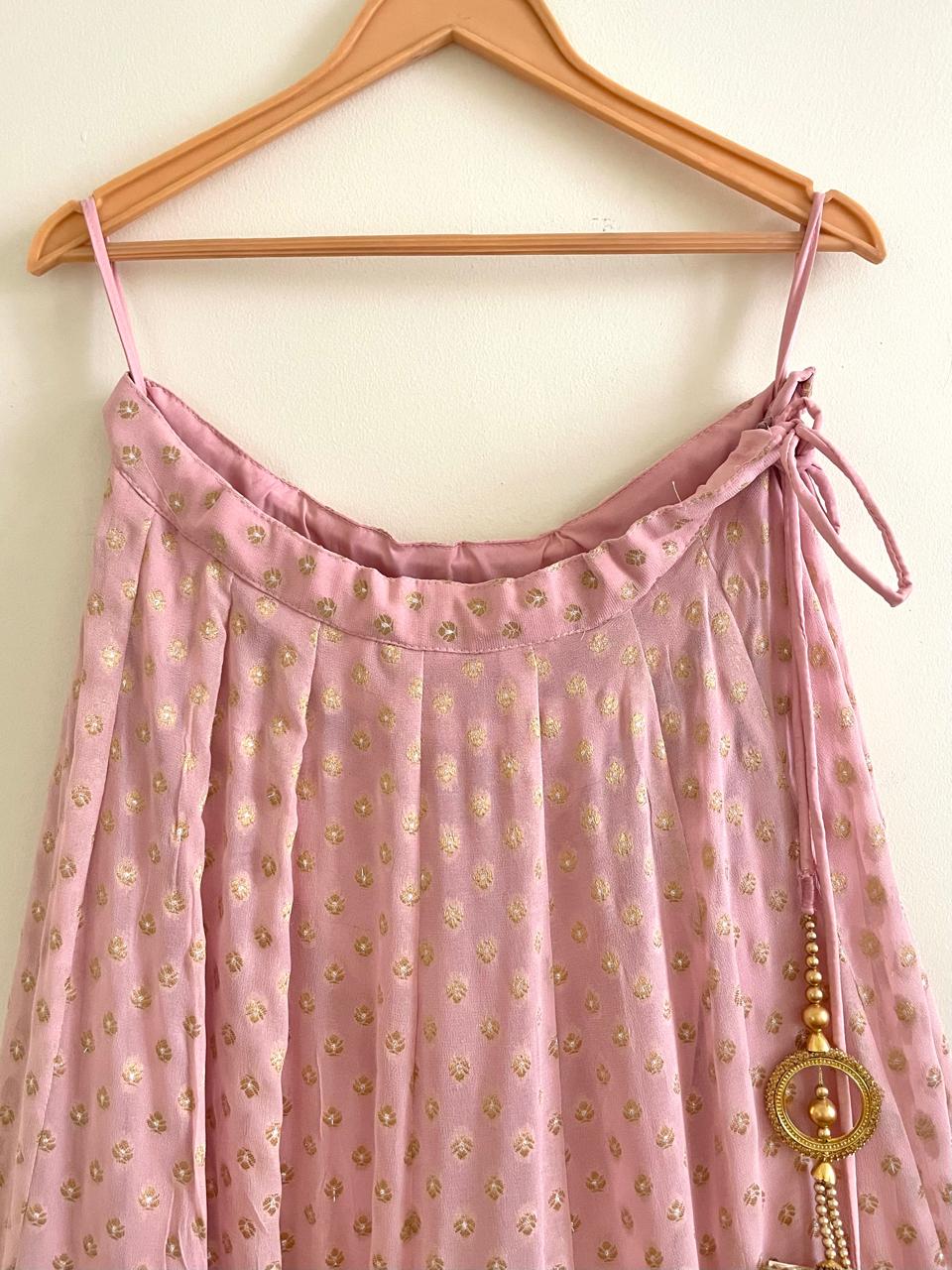 Baby Pink Sequin Work Lehenga Set