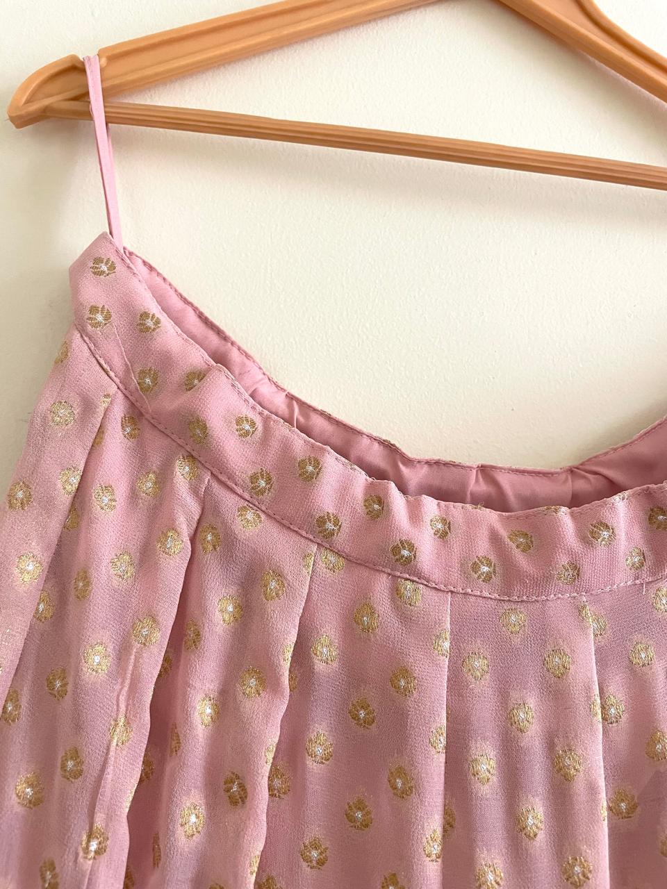 Baby Pink Sequin Work Lehenga Set