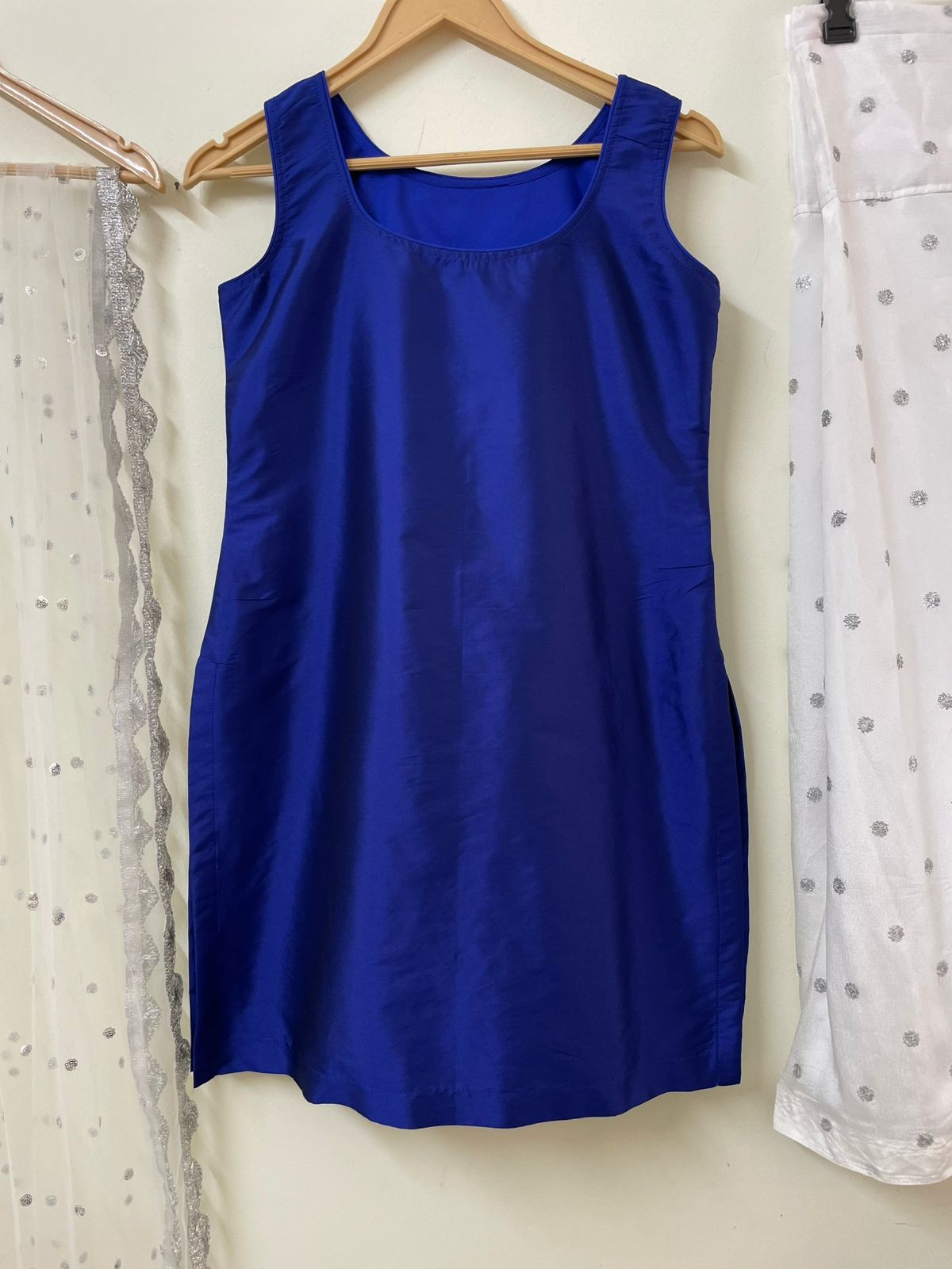 Royal Blue & Silver Sequin Salwar Kameez Set
