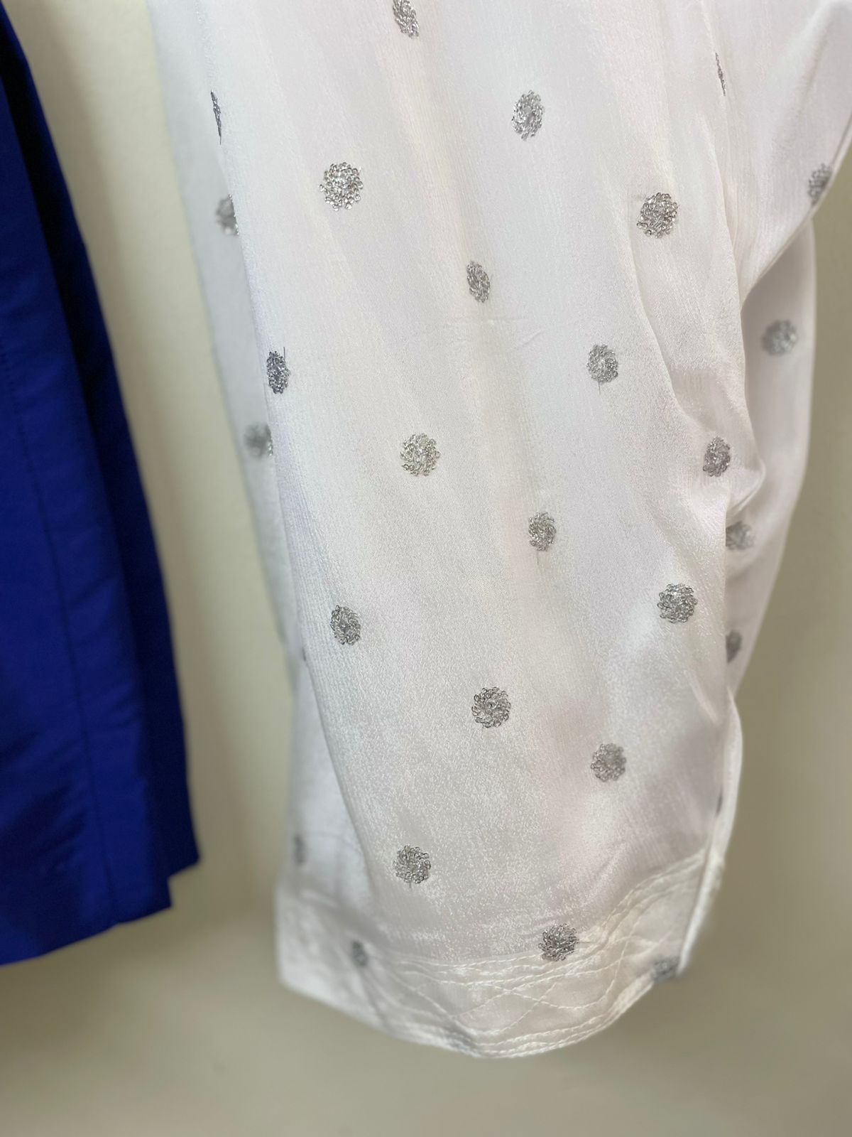 Royal Blue & Silver Sequin Salwar Kameez Set