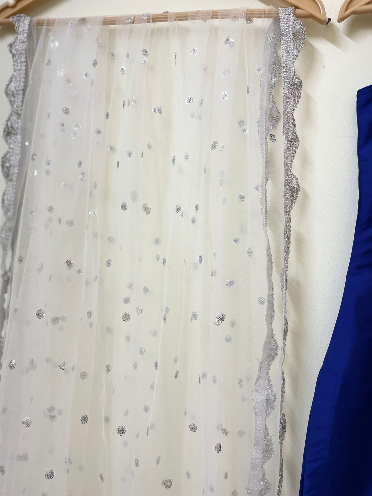 Royal Blue & Silver Sequin Salwar Kameez Set