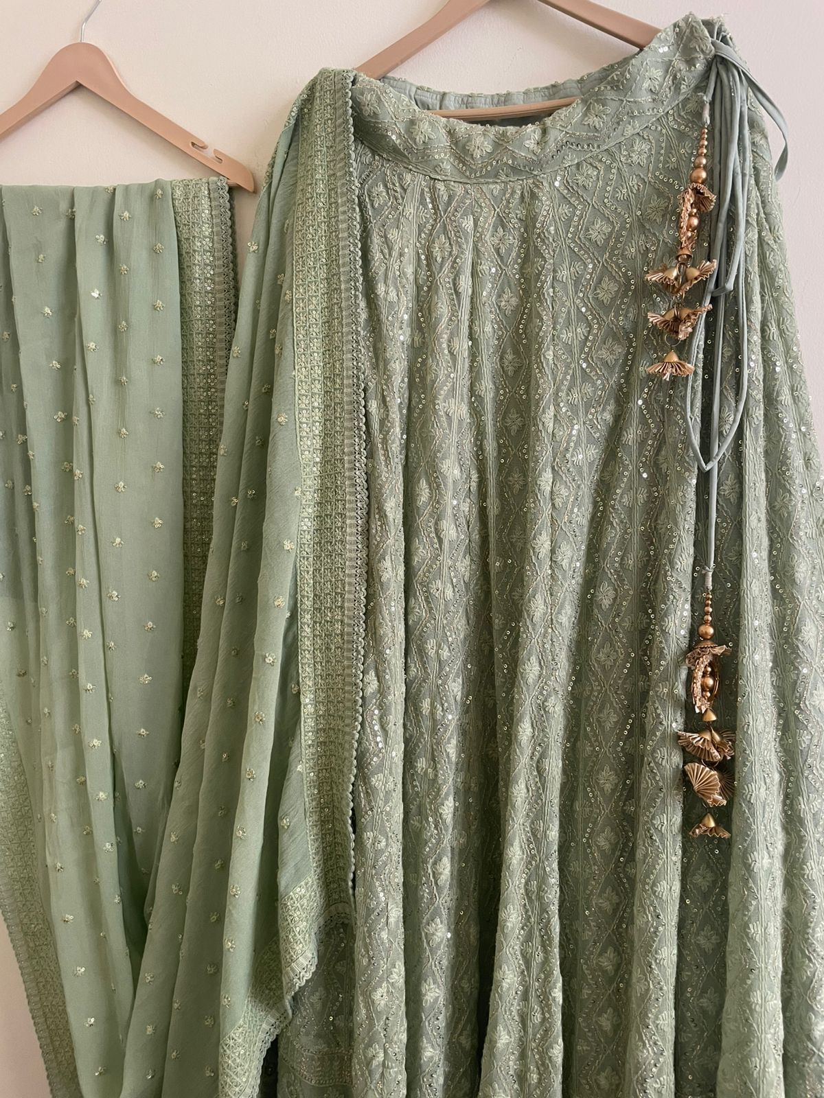 The Pistachio Chikankari Lehenga Set