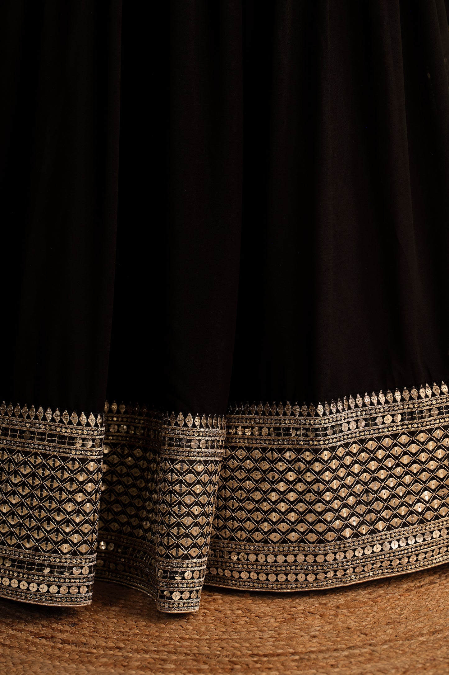 Mystique Black Designer Mirror Work Lehenga Choli