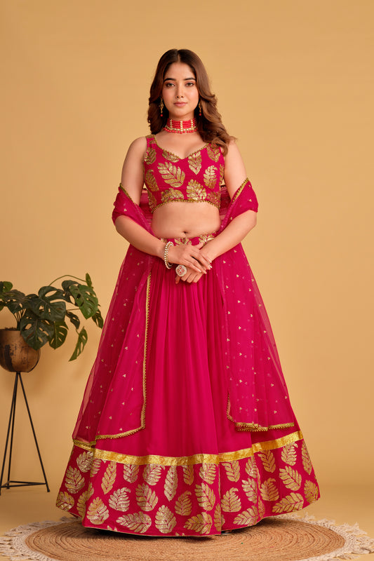 Designer Fuchsia Lehenga Choli for Festive Occasions