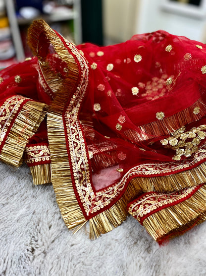 Red Bridal Dupatta for Wedding