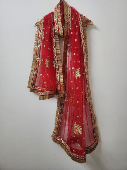 Red Bridal Dupatta for Wedding