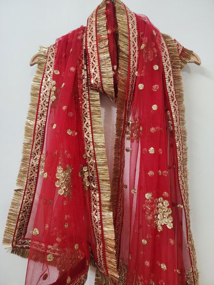 Red Bridal Dupatta for Wedding