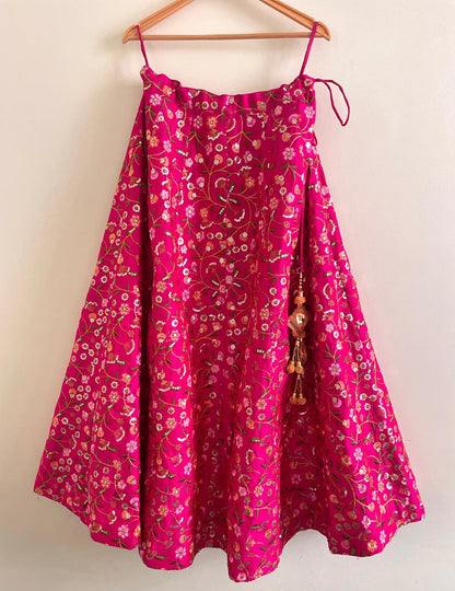 Radiant Rani Pink Embroidered Lehenga Set