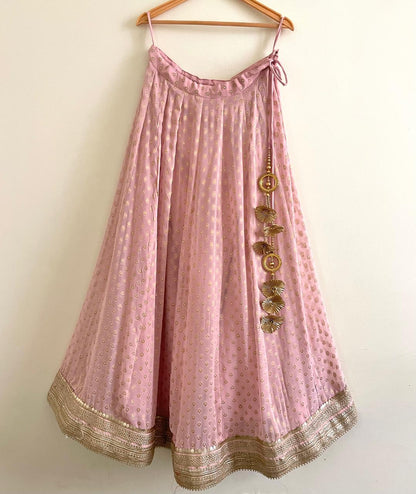 Baby Pink Sequin Work Lehenga Set