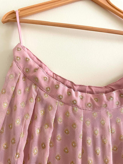 Baby Pink Sequin Work Lehenga Set