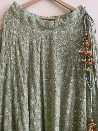 The Pistachio Chikankari Lehenga Set