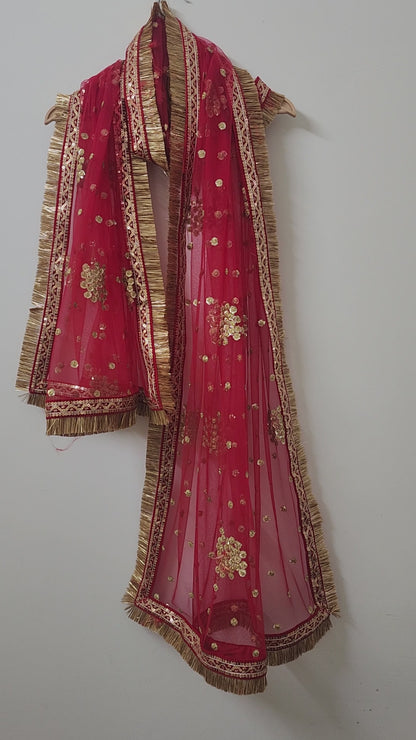 Red Bridal Dupatta for Wedding