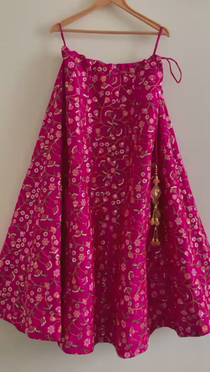 Radiant Rani Pink Embroidered Lehenga Set